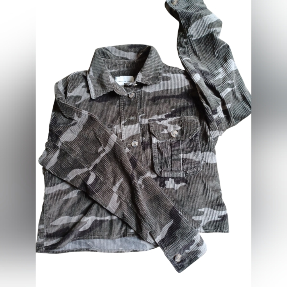 American Eagle Camo Crop Top Corduroy Sz. XS